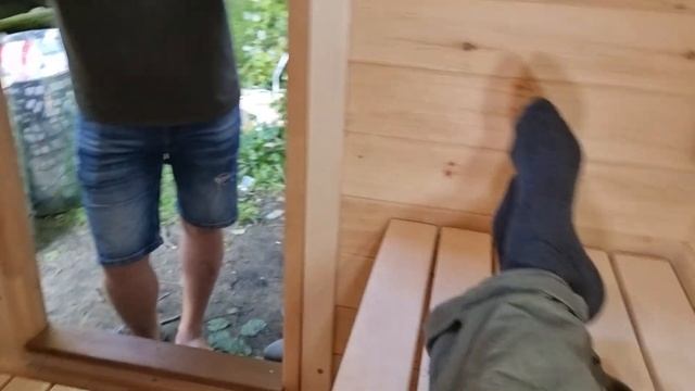 Народная, доступная, качественная баня бочка, производства Сабантуй. Обзор от Марата ? и Толяна ??