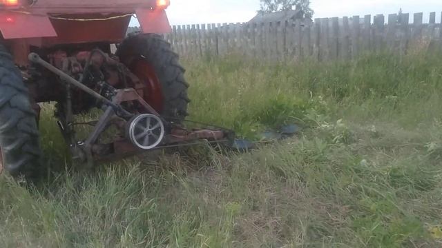 Роторная косилка из двух мотоблочных.