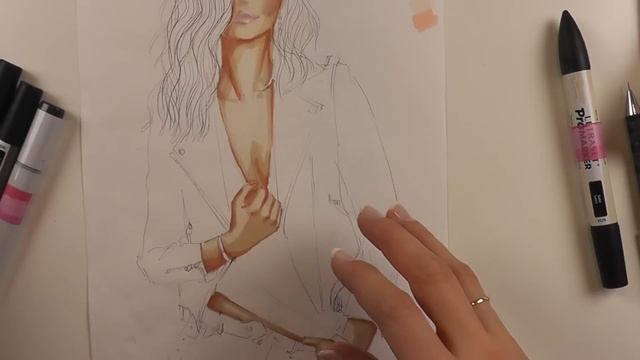 Fashion sketches: работа в фактуре. Детальный скетч. Часть 1