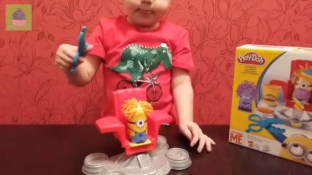 Распаковка игрового набора Play-Doh Миньоны в парикмахерской