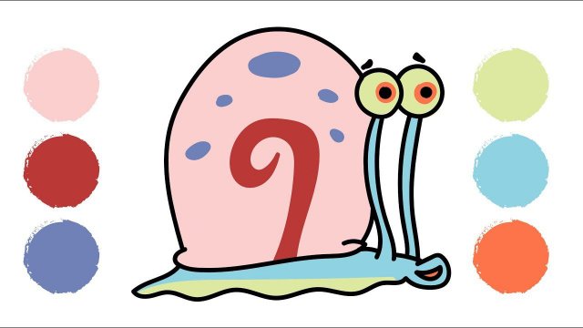 Как нарисовать ГЭРИ / Раскраска ГЭРИ СПАНЧ БОБ / How to draw GARY SPONGEBOB / Краски Раскраски