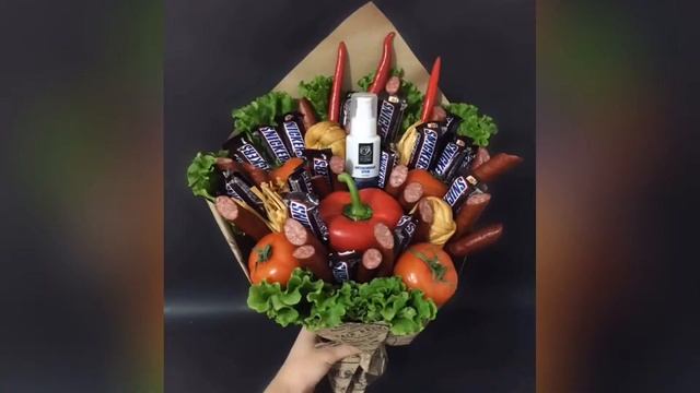 Съедобный букет для мужчин. Мужской букет, идеи мужского букета. 23 февраля