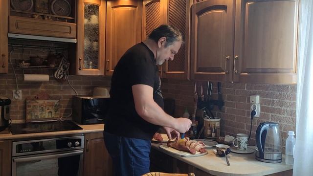 Свиная вырезка в электро гриле Тефаль