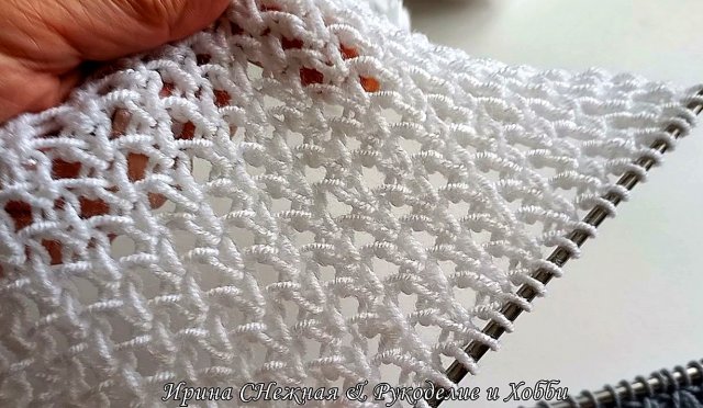 "Нео-сетка" спицами - сетчатый узор спицами
