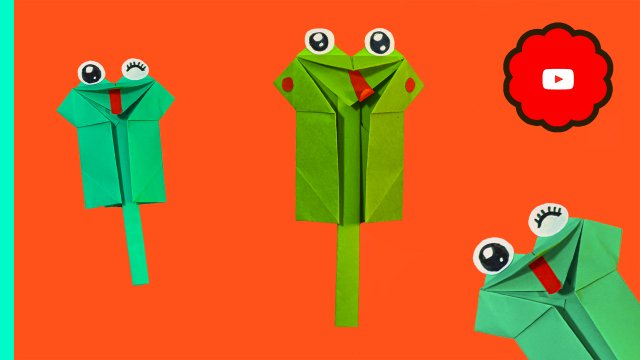 Оригами лягушка | Origami frog ? #цветочкам