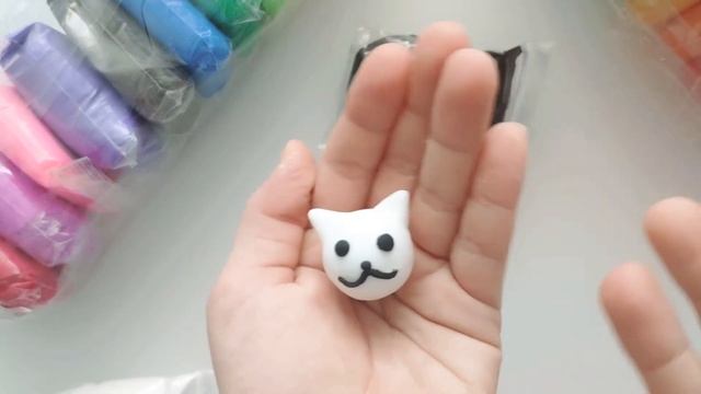 Делаем котика из воздушного пластилина своими руками! ??☺