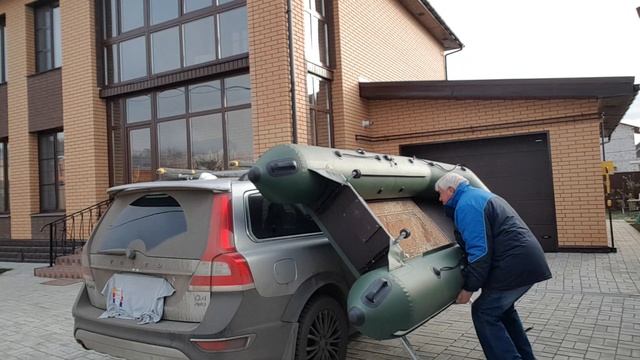 Подъём лодки на багажник авто