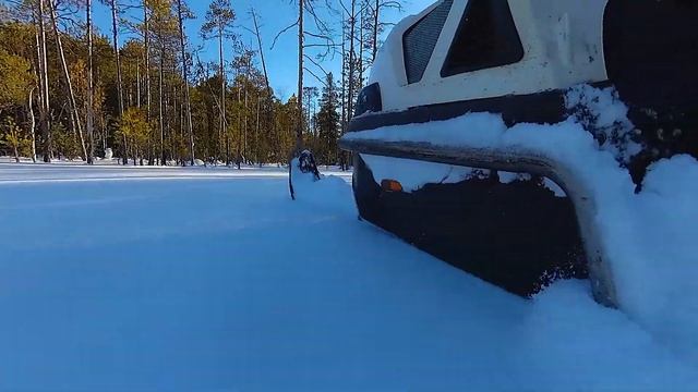 Stels Viking 600 по глубокому снегу. Максимальная скорость по глубокому снегу.