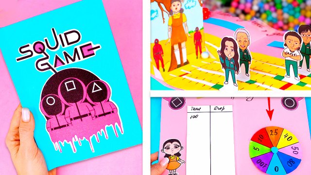 Игровая книга Игра в Кальмара Как сделать игровую книгу Настольные игры своими руками