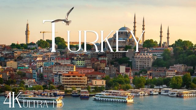 TURKEY, Amazing Istanbul, Cappadocia, Pamukkale | Europe music | 4K Video Relaxation Film