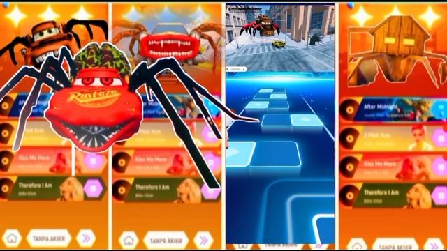Tiles Hop Monster's|Super Tow Mater ?️Lightning Mcqueen|Epic Escape Mcqueen?️House Head.