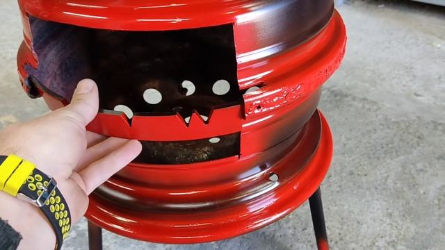 Печь-мангал из колесных дисков