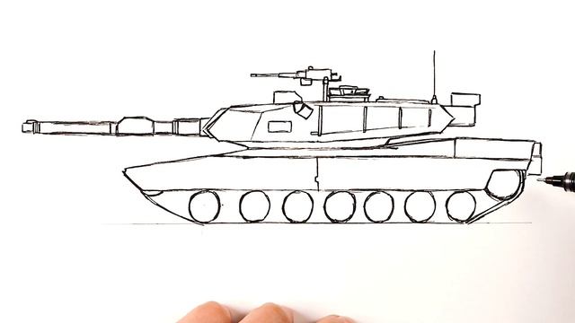 Как нарисовать танк Абрамс