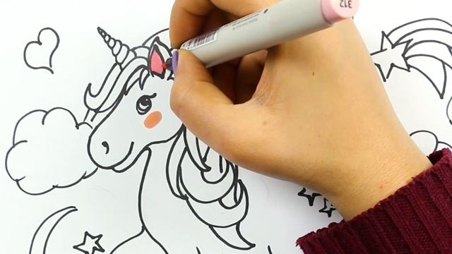 Как нарисовать единорог с MiMi | Раскраски детей HD | Рисование и окраска