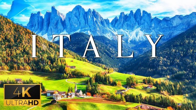 FLYING OVER ITALY (4K UHD) - Scenic Relaxation Film With Calming Music - 4K UHD TV