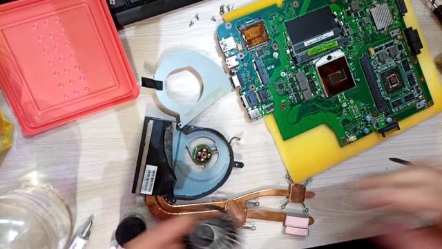 Замена термопасты в ноутбуке ASUS K53S