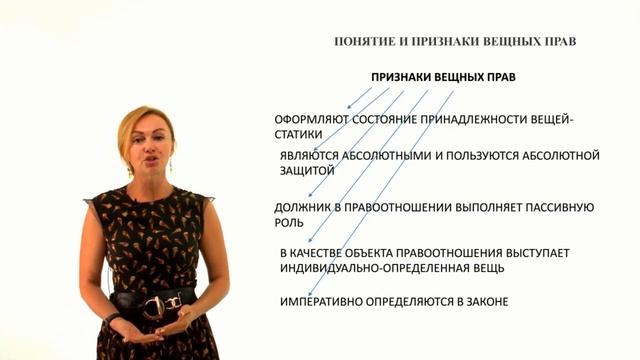 Вещное право как подотрасль гражданского права Понятие и признаки вещных прав