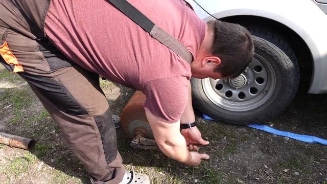 Замена крана вентиля на газовом баллоне пропан