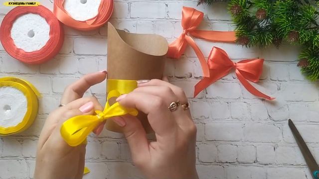 Объёмный бантик за 1 минуту/Как завязать бантики на пальцах/Кузнецовы Family