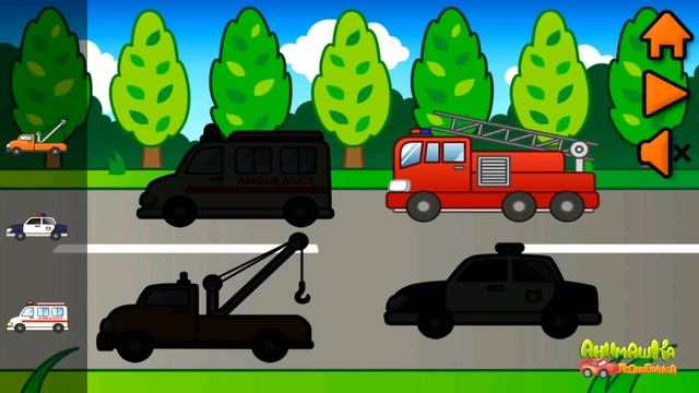 Мультики машинки и их тени. Мультфильмы для детей