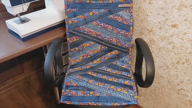 Коврик из старых джинсов своими руками.