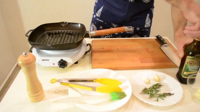 Свиная шея. Стейк из свиной шейки. Как приготовить свинину на сковороде. Мясо гриль.