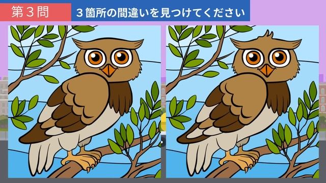 【間違い探し】難しい脳トレ動画で、記憶力アップ！日常の習慣にしやすい頭の体操で、廊下を防止しよう！【クイズ】