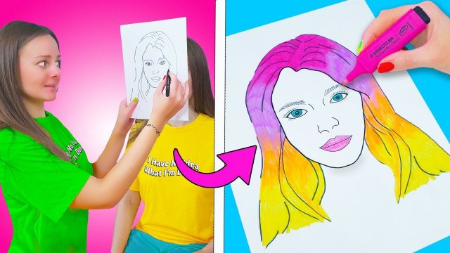 11 ЛАЙФХАКОВ для рисования и необычных поделок АНТИСТРЕСС! Идеи для Школы своими руками LIFE HACKS