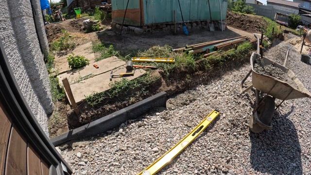 Установка бордюров для тротуарной плитки | Curb installation