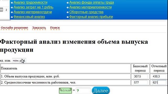 Изменение объема выпуска продукции