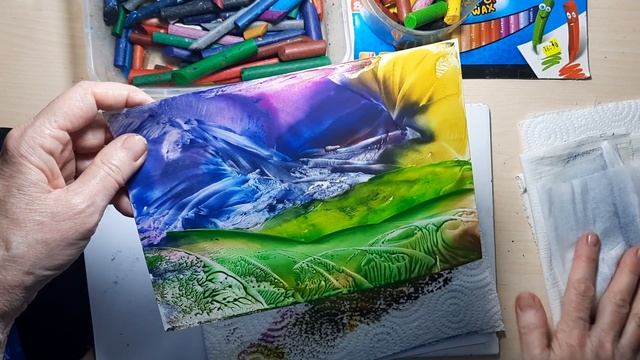 Мастер класс по энкаустике с утюгом и восковыми мелками. #энкаустика