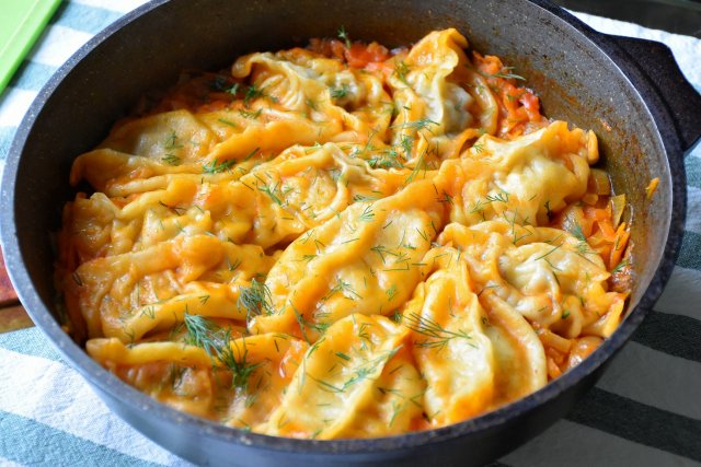 "Ленивые манты" по рецепту моей свекрови: отличный вариант вкусного ужина. Можно приготовить с любой