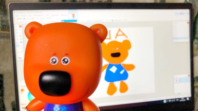 Как нарисовать медведя из мультика Мишки Мимимишки или Ми-ми-мишки.  Кеша с Тучкой рисуют себя