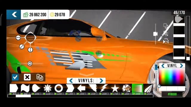 Как сделать винил на Супру из Форсажа в Car parking multiplayer