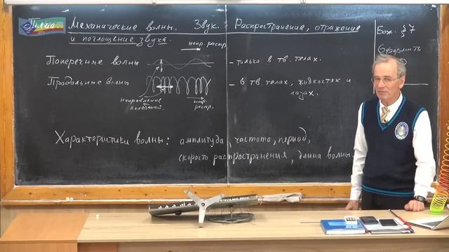 Урок 95 (осн). Механические волны. Звук (720p)
