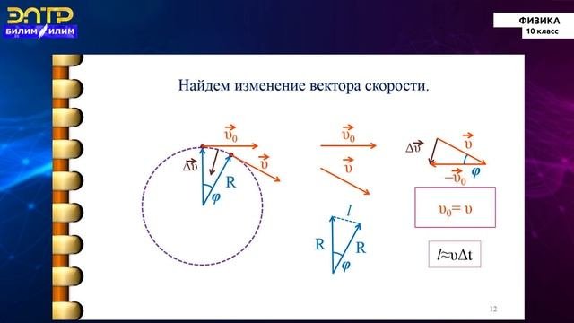 10-класс |  Физика| Центростремительное ускорение