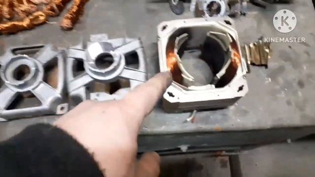 Добываю медь. разбор катушек, разбор движка от стиралки.