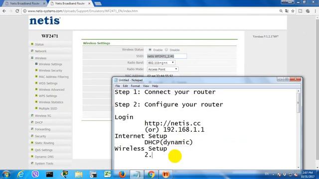 192.168.1.1 (http netis.cc) Как настроить беспроводной маршрутизатор Netis