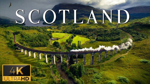 FLYING OVER SCOTLAND 4K (UHD) - Relaxing Music Along With Beautiful Nature Videos - 4K Video