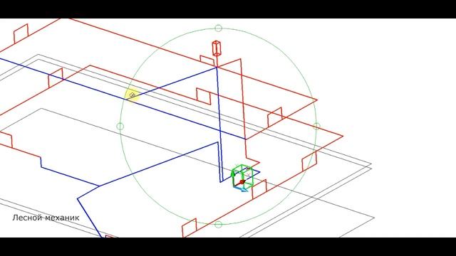 3d схема самотечной системы отопления двухэтажного дома (мансарда). Мой вариант.
