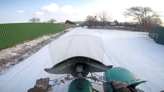 Покатушки на Мотоцикле Урал от 1 лица Зимой часть 2