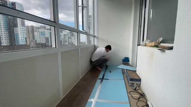 Укладка ламината на балконе
