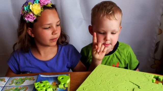 Конструктор Блоко Настя и Вова собирают морских животных