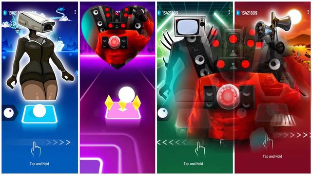 Camera Women 🆚 Titan Speaker Man 🆚 TV Women Titan 🆚 Siren Head Tiles Hop EDM Rush🎶 Who Is Be