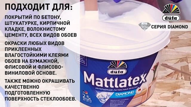 düfa Mattlatex - краска подходит для всех видов обоев.
