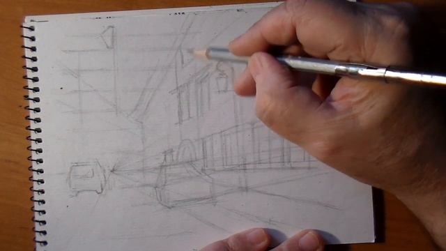 Как рисовать городской пейзаж. Как нарисовать улицу