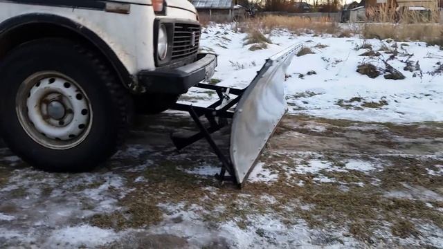 Отвал на Ниву. Принцип работы.