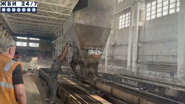 Заливка железобетонных свай