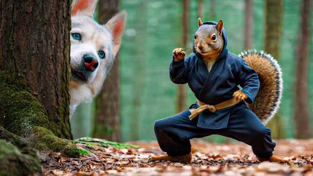 НАПАДЕНИЕ БЕЛОК НИНДЗЯ!! Хаски Бандит Говорящая собака