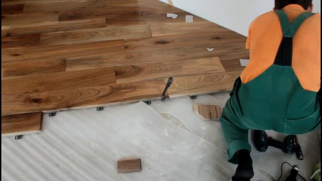 Укладка массивной доски Экопол плавающим способом